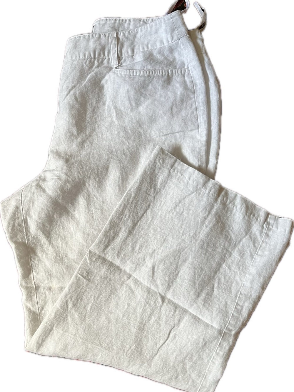 linen-blend wide leg Women's pants fully lined 14